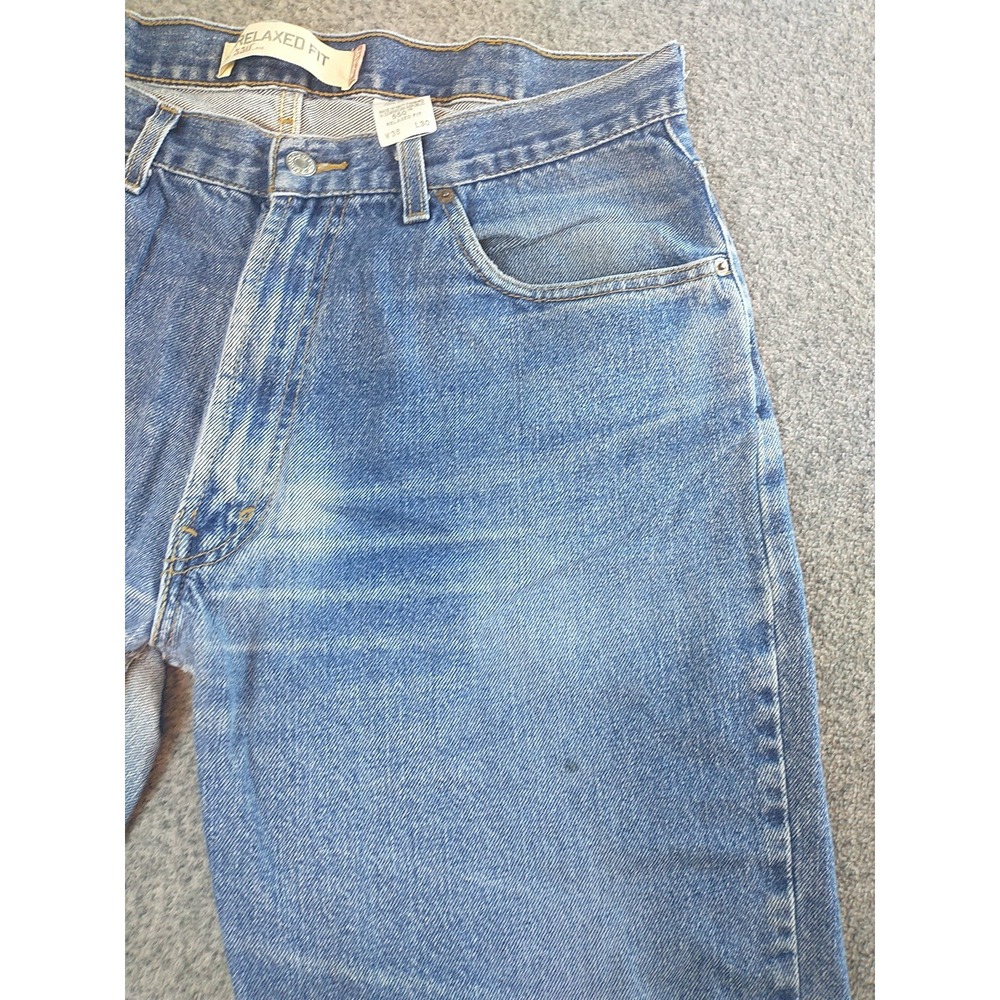 Levis 550 Relaxed Fit Blue Denim Jeans Mens 36x29 Medium Wash Tapered Leg 00550 - Picture 2 of 16